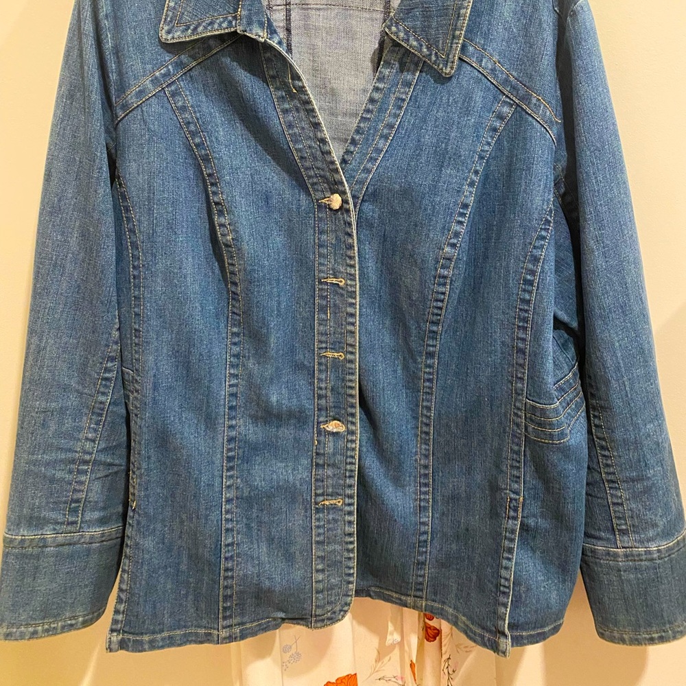 Plus size jean jacket